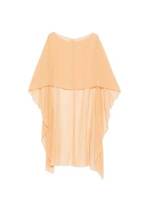 Antonelli boat-neck cape - Yellow