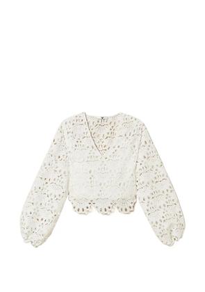 TWINSET macramé-woven blouse - White