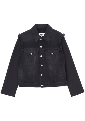MM6 Maison Margiela distressed denim jacket - Black