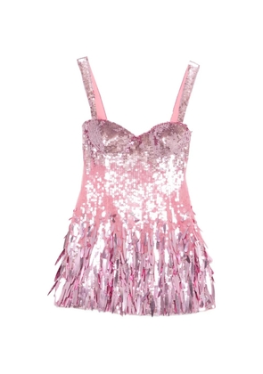 Retrofete Solstise sequin fringe mini dress - Pink