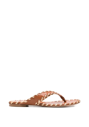 Gianvito Rossi woven leather sandals - Brown