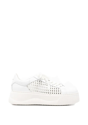 Cult Perry perforated leather sneakers - White