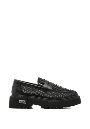 Cult Slash beaded leather sneakers - Black