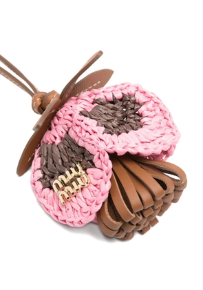 Miu Miu crochet flower bag charm - Brown