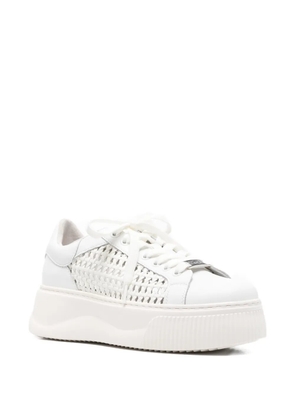 Cult Perry perforated leather sneakers - White