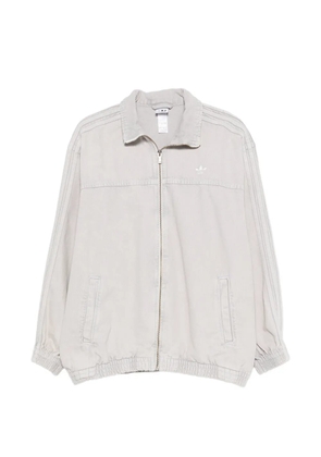 adidas striped zip jacket - Grey