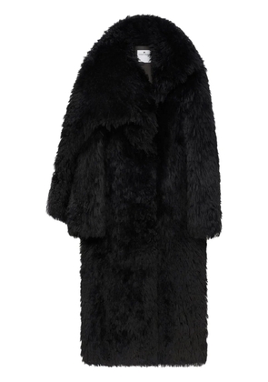 Courrèges long shearling coat - Black