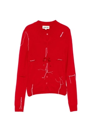 SHUSHU/TONG pin-tucked sweater - Red