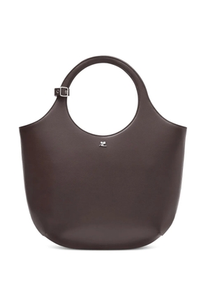 Courrèges medium Holy leather tote bag - Brown