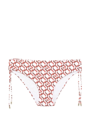 Max Mara Sibilla geometric-pattern bikini bottoms - White
