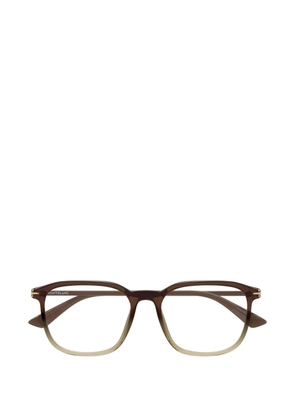 Montblanc rectangle-frame glasses - Brown
