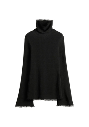 TOTEME frayed-edge slim top - Black