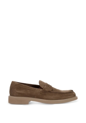 Doucal's suede penny loafers - Brown