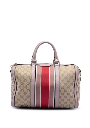 Gucci Pre-Owned 2016-2025 Medium GG Canvas Web Joy Boston Bag satchel - Neutrals