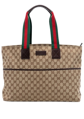 Gucci Pre-Owned 2016-2025 GG Canvas Web tote bag - Neutrals