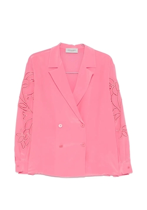 ERMANNO FIRENZE cutout double-breasted jacket - Pink
