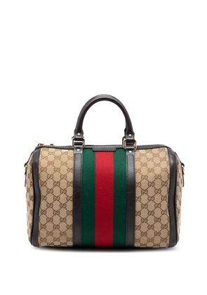 Gucci Pre-Owned 2016-2026 Medium GG Canvas Web Joy Boston Bag satchel - Neutrals