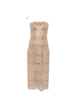 Ermanno Scervino strapless midi dress - Neutrals