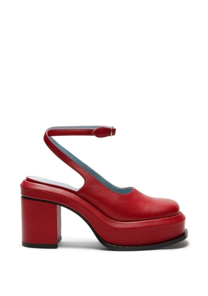 LILI CURIA Nico platform heel mules - Red