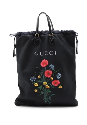 Gucci Pre-Owned 2016-2026 Floral Printed Canvas Chateau Marmont tote bag - Black