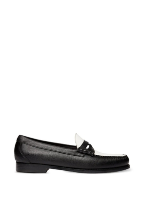 G.H.Bass penny-slot leather loafers - Black