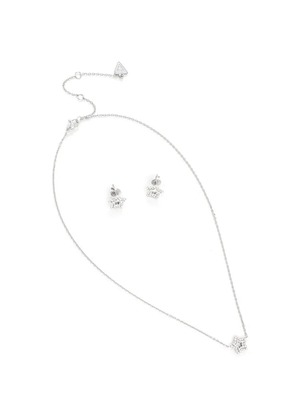 GUESS USA ICONIQUE necklace and earrings set - Silver