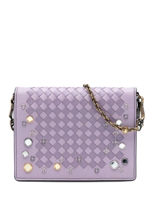 Bottega Veneta Pre-Owned 2012-2025 Nappa Intrecciato Studded Wallet on Chain crossbody bag - Purple