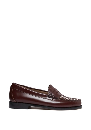G.H.Bass Penny Weave leather weave loafers - Brown