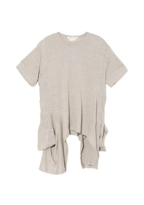 Comme Des Garçons ruffled round neck T-shirt - Neutrals