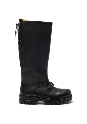 LILI CURIA Joan buckle lace-up boots - Black