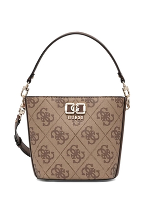 GUESS USA mini Karnilla monogram bucket bag - Neutrals