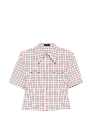 Willy Chavarria check pocket shirt - White