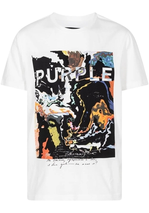 Purple Brand Clean jersey short-sleeve T-shirt - White