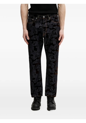 A BATHING APE® floral-print jeans - Blue