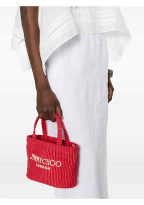 Jimmy Choo mini logo beach bag - Red