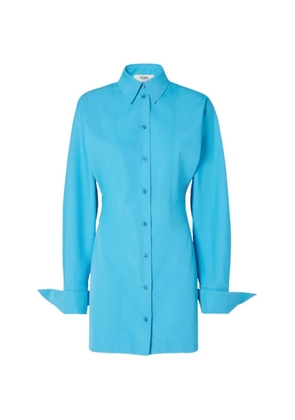 FENDI buttoned collared dress - Blue