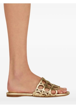 Ferragamo cut-out flat sandals - Gold