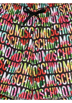 Moschino logo-print swim shorts - Black
