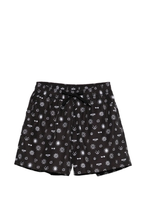 Moschino printed swim shorts - Black