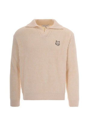 Maison Kitsuné polo-collar sweater - Neutrals