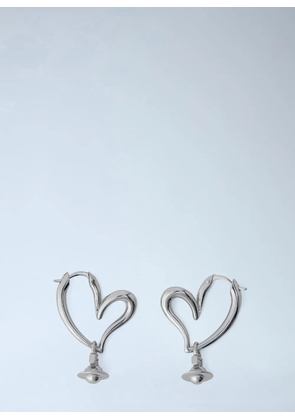 Vivienne Westwood Emily heart-shaped hoop earrings - Silver
