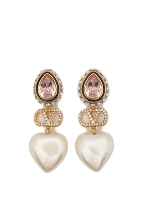 Valentino Garavani heart drop earrings - Gold