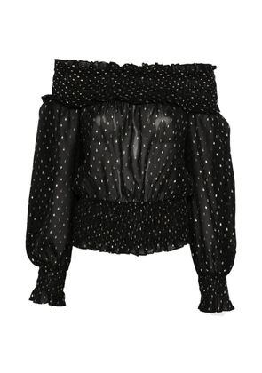 Self-Portrait off-shoulder top - Black