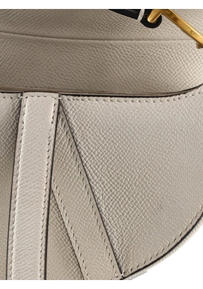 Christian Dior Pre-Owned Saddle Handbag with Strap Leather Mini shoulder bag - White