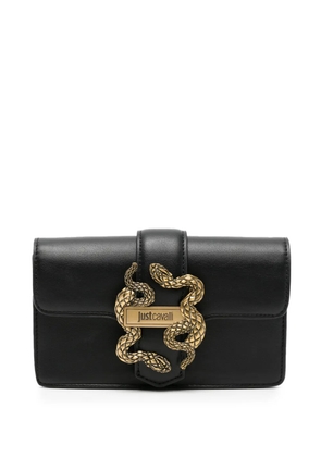 Just Cavalli logo-detail clutch bag - Black