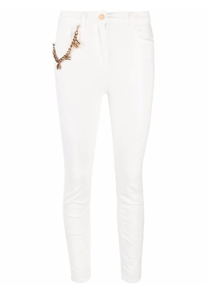 Elisabetta Franchi charm detail skinny jeans - White