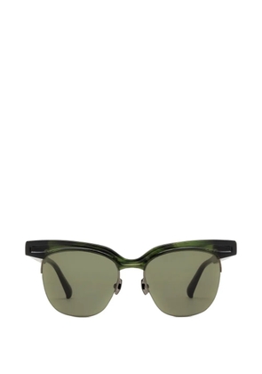 Yohji Yamamoto browline sunglasses - Green