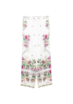 Just Cavalli floral palazzo pants - White