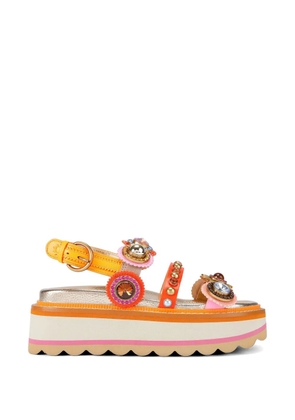 Kurt Geiger London crystal embellished platform sandals - Gold