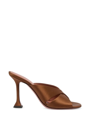 Amina Muaddi Salma cross-over pumps - Brown